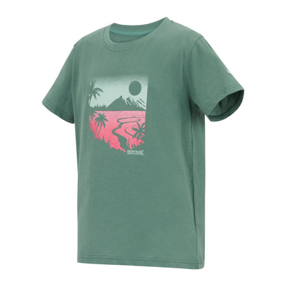 Ivy Moss - Side - Regatta Childrens-Kids Bosley Artwork T-Shirt