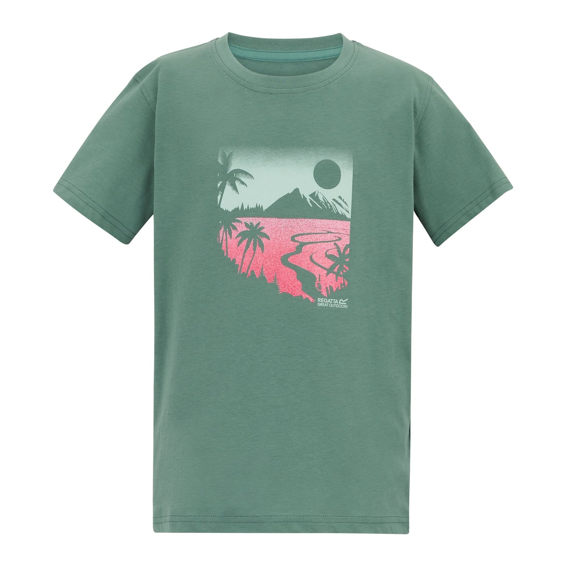 Ivy Moss - Front - Regatta Childrens-Kids Bosley Artwork T-Shirt