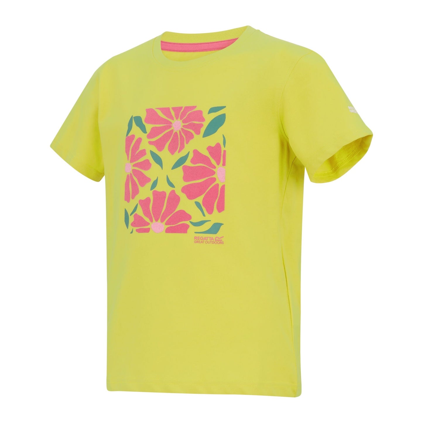 Canary Yellow - Side - Regatta Childrens-Kids Bosley Floral T-Shirt