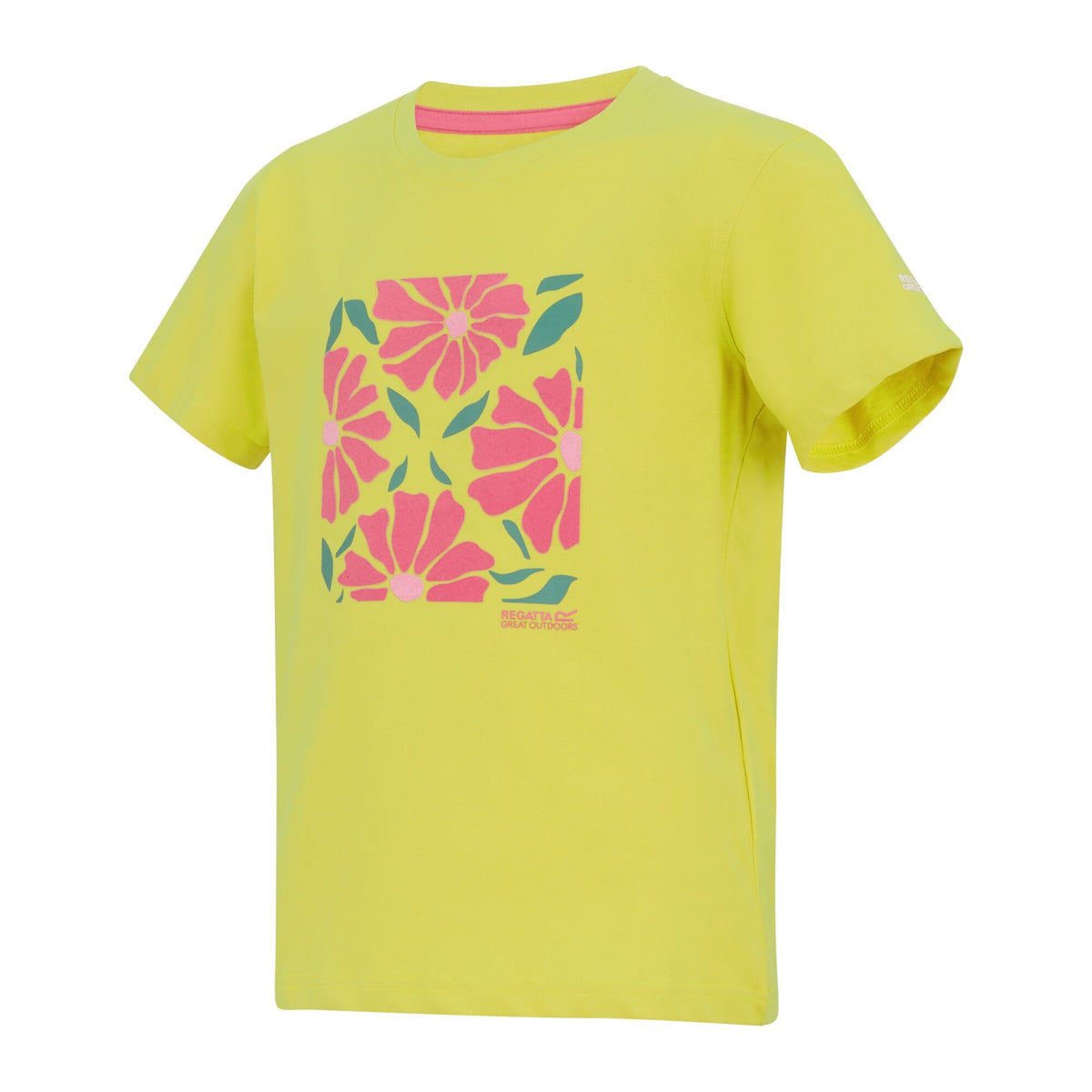 Canary Yellow - Side - Regatta Childrens-Kids Bosley Floral T-Shirt