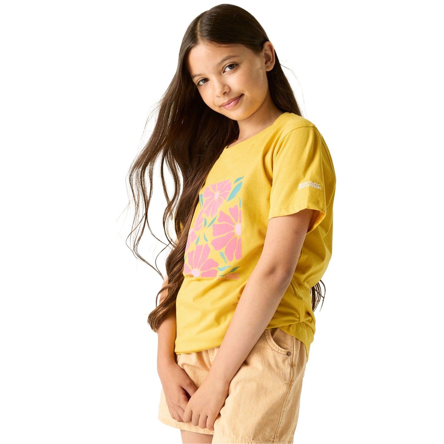 Canary Yellow - Lifestyle - Regatta Childrens-Kids Bosley Floral T-Shirt
