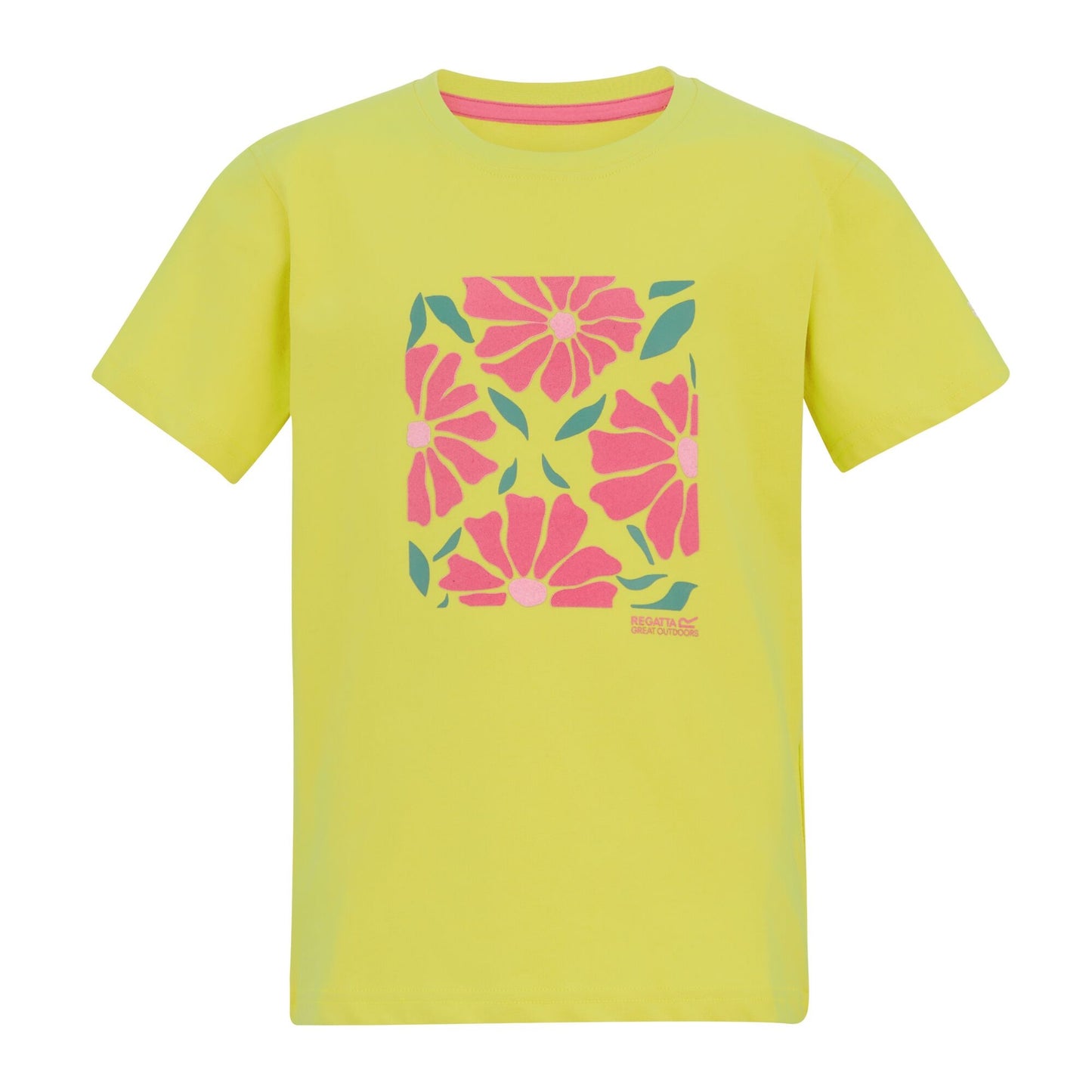 Canary Yellow - Front - Regatta Childrens-Kids Bosley Floral T-Shirt
