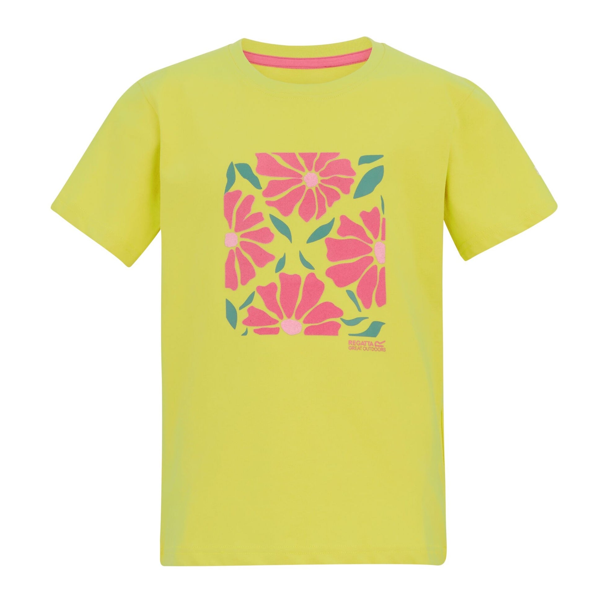 Canary Yellow - Front - Regatta Childrens-Kids Bosley Floral T-Shirt