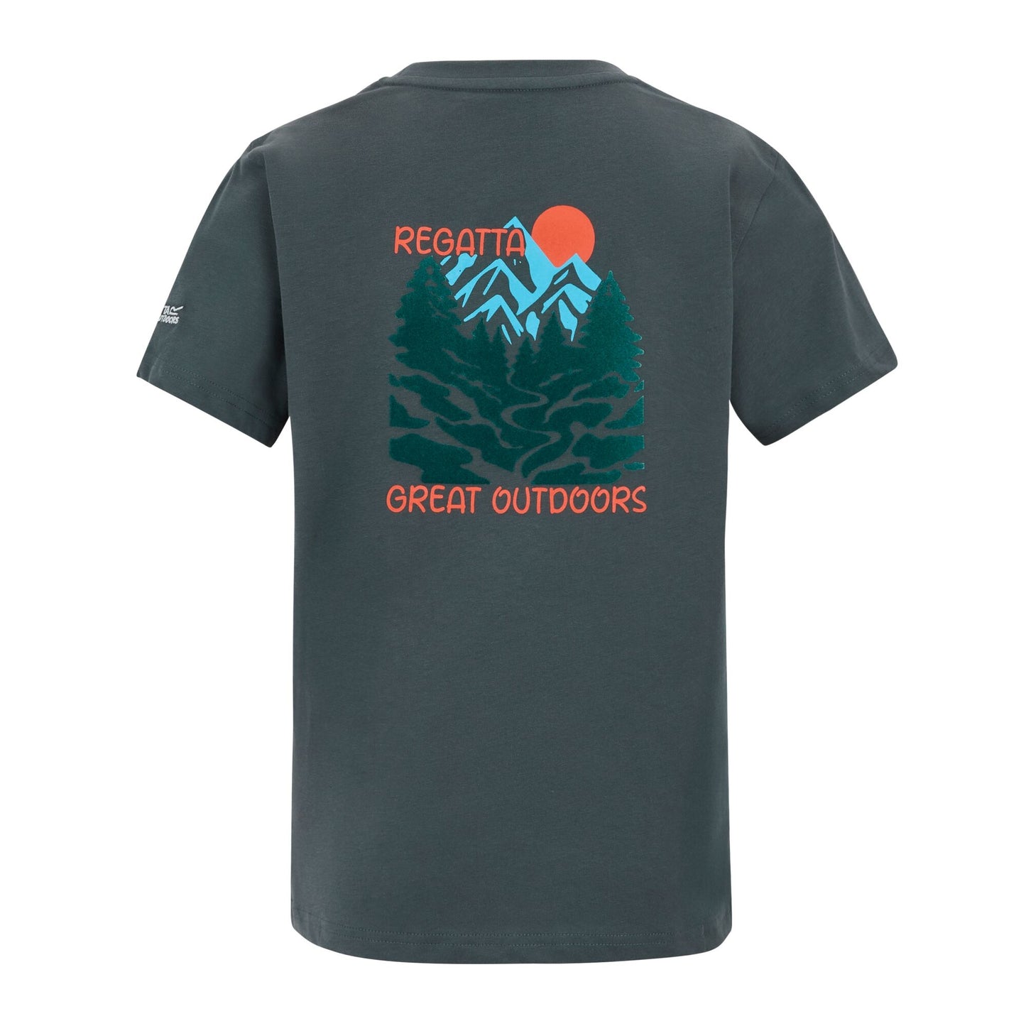 Dark Storm - Back - Regatta Childrens-Kids Bosley Mountain Scene Back Print T-Shirt