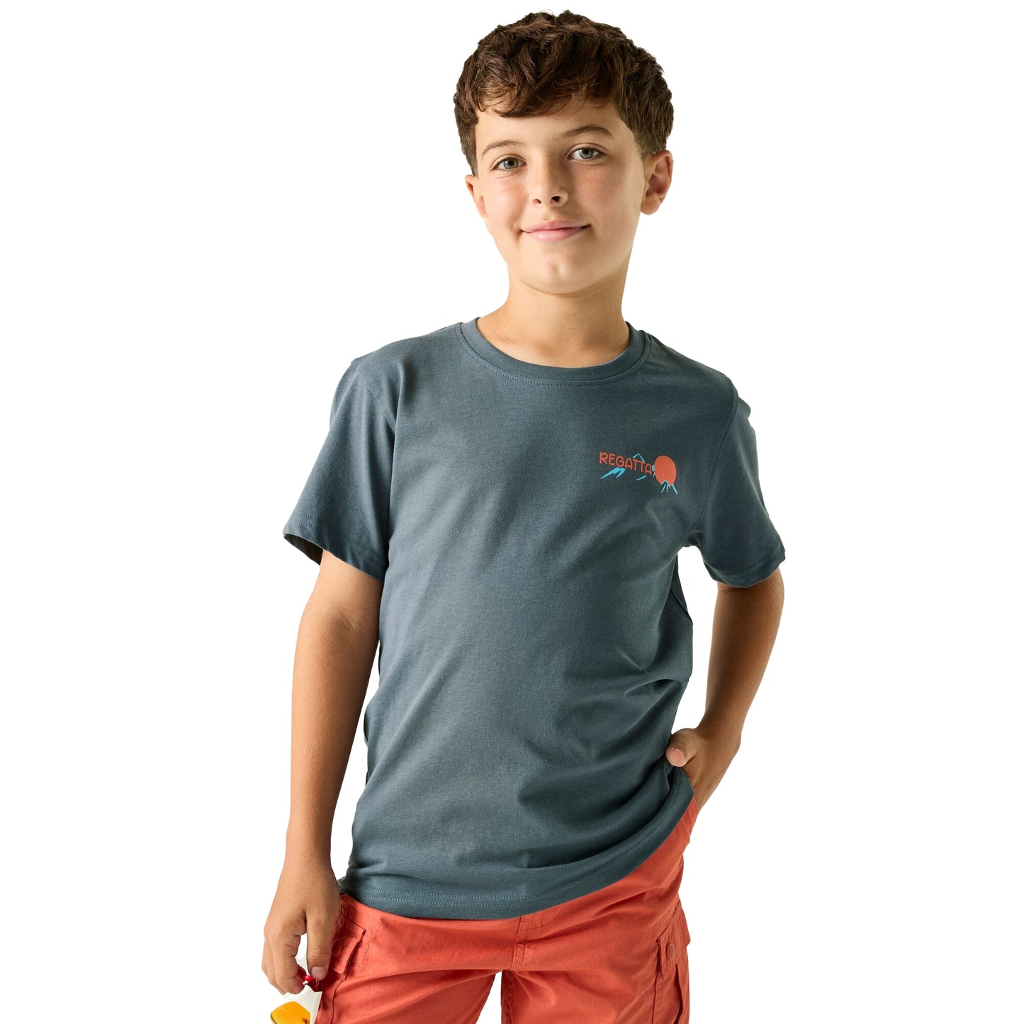 Dark Storm - Lifestyle - Regatta Childrens-Kids Bosley Mountain Scene Back Print T-Shirt