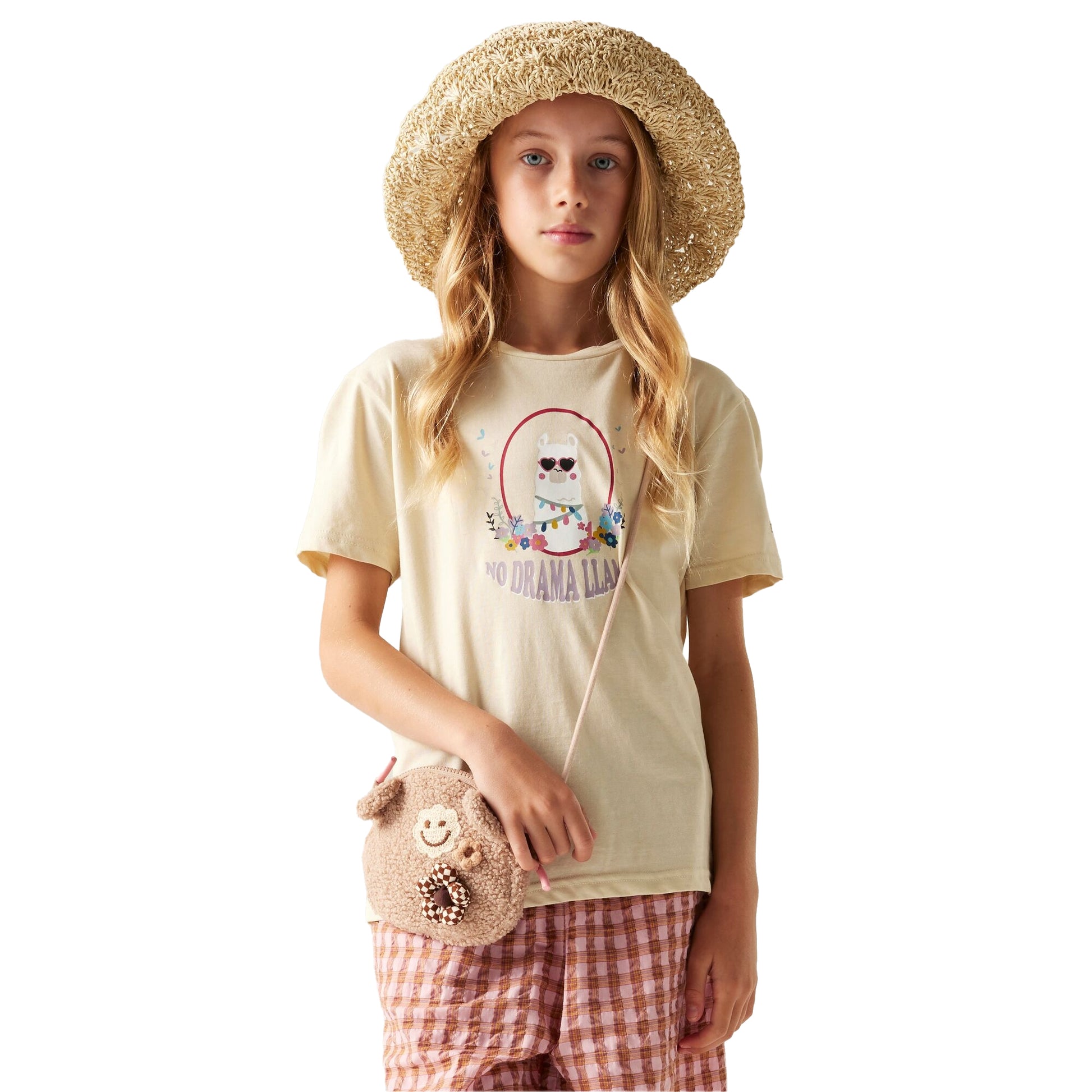 Almond Milk - Lifestyle - Dare 2B Childrens-Kids Trailblazer III Llama T-Shirt