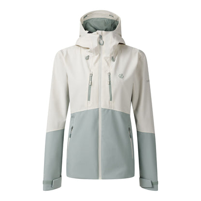 Almond Milk-Glacier Green - Front - Dare 2B Womens-Ladies Diverging II Colour Block Jacket