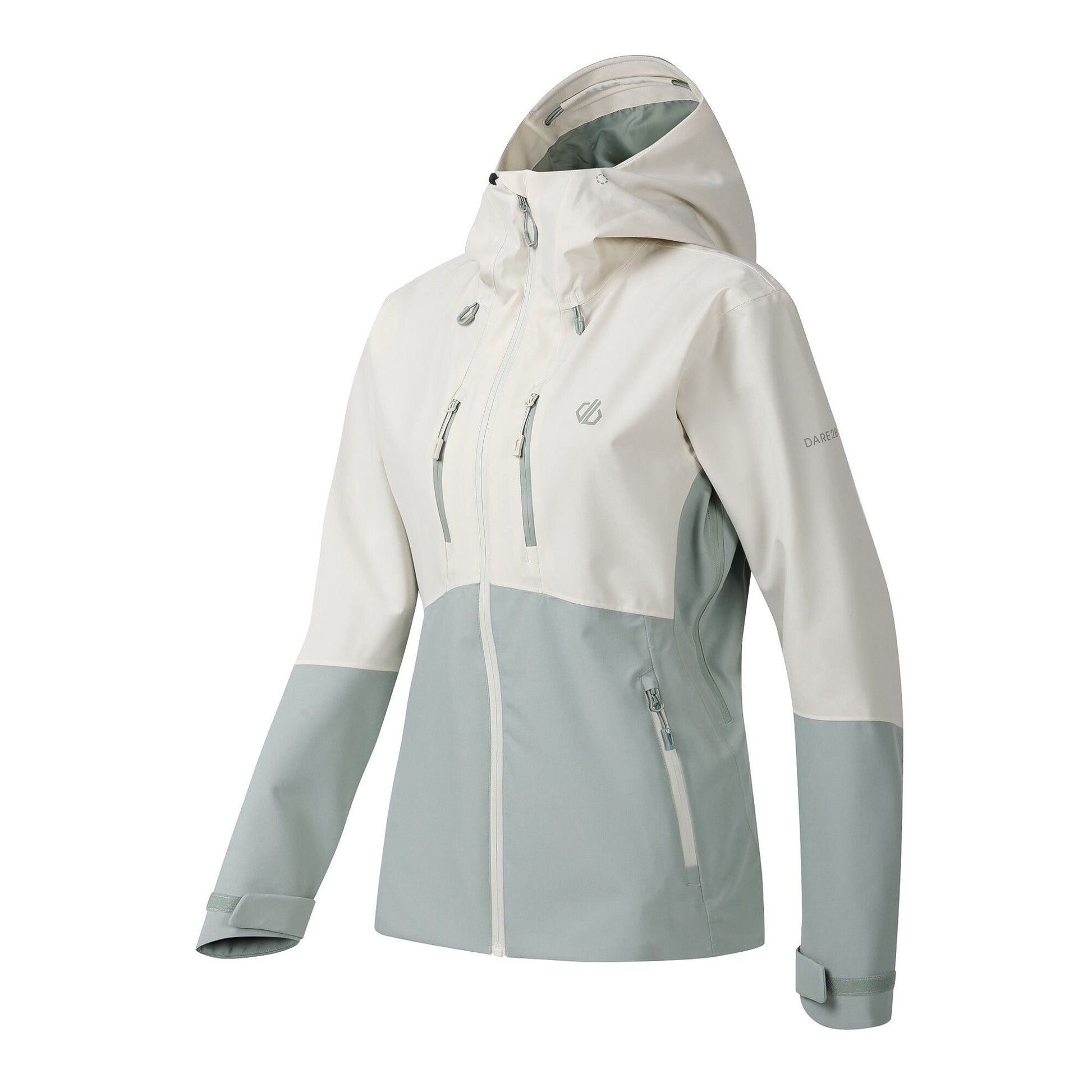 Almond Milk-Glacier Green - Side - Dare 2B Womens-Ladies Diverging II Colour Block Jacket