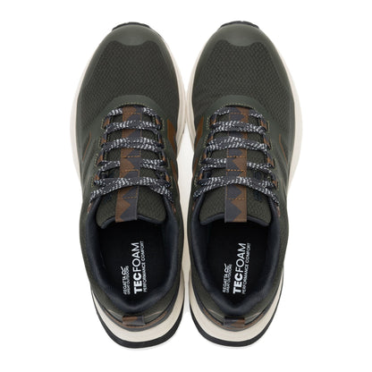 Dark Khaki-Saddle - Pack Shot - Regatta Mens Ravika Trainers