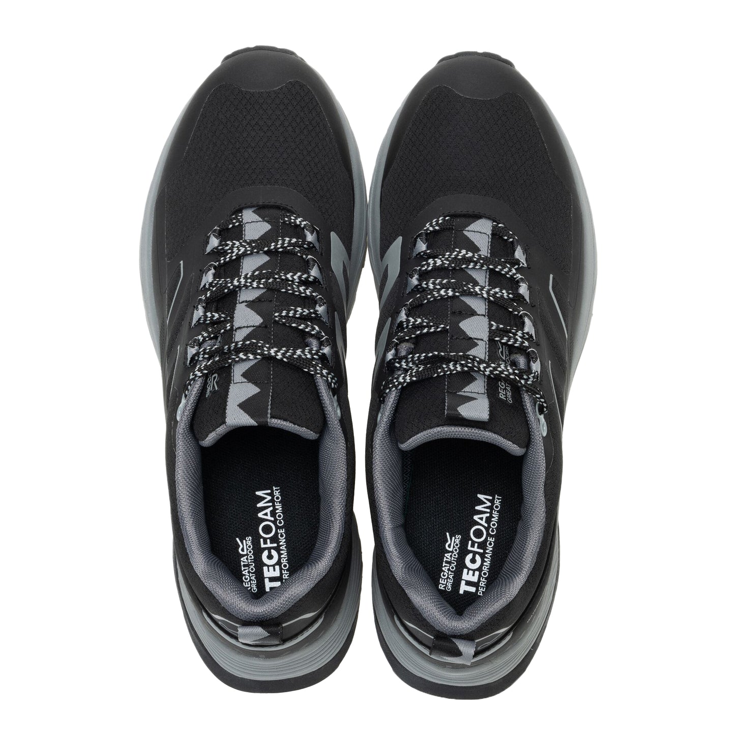 Black-Dark Steel - Pack Shot - Regatta Mens Ravika Trainers