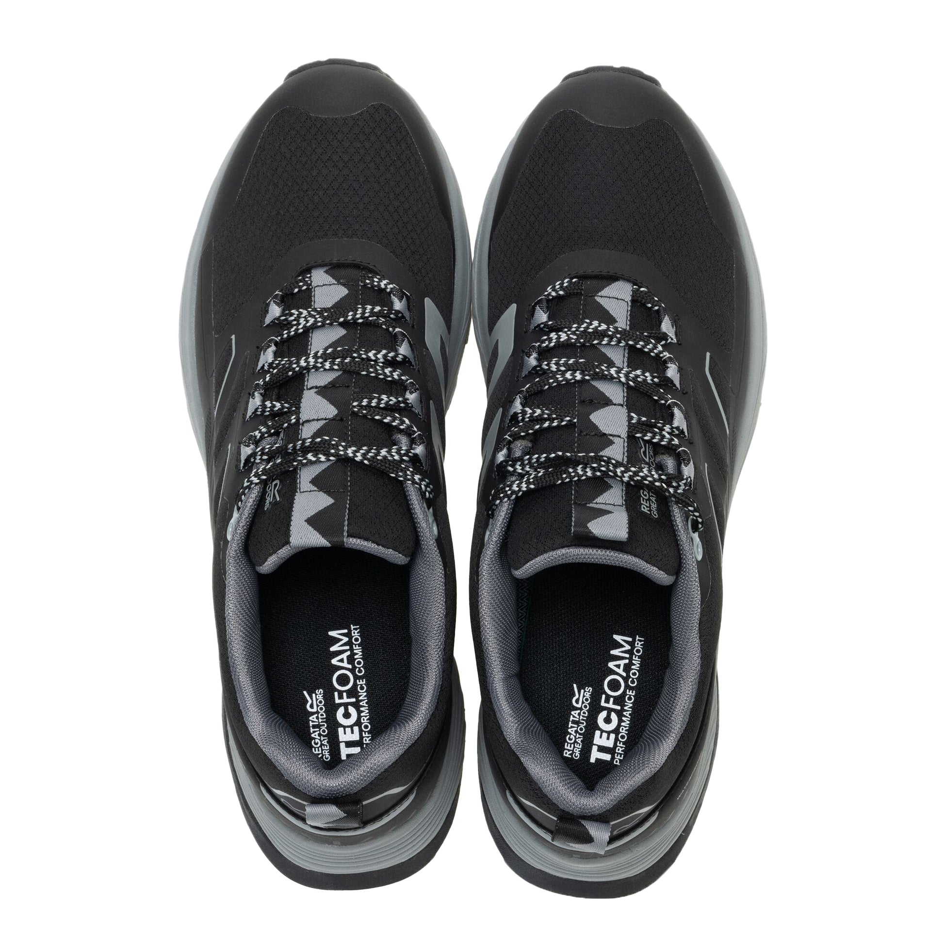 Black-Dark Steel - Pack Shot - Regatta Mens Ravika Trainers