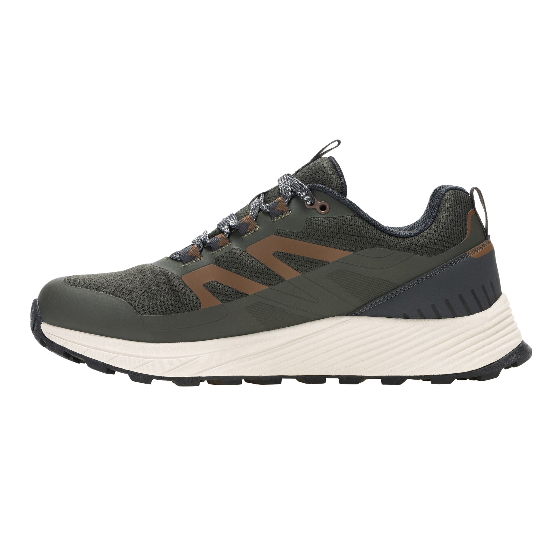 Dark Khaki-Saddle - Side - Regatta Mens Ravika Trainers