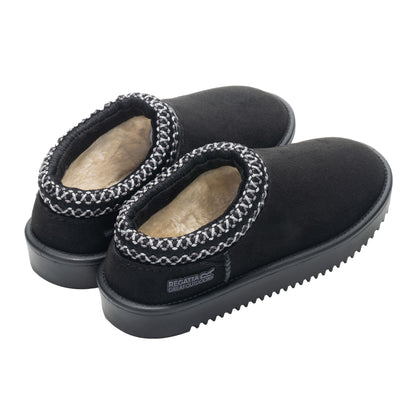 Black - Back - Regatta Childrens-Kids Risley Waterproof Mules