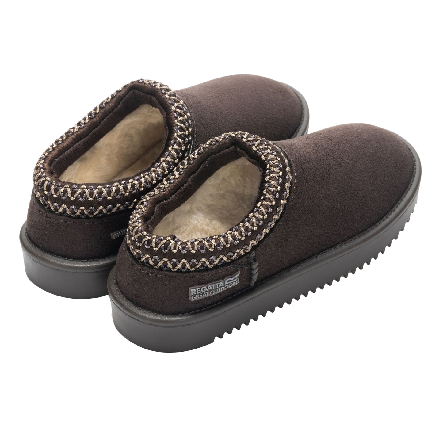 Chocolate - Back - Regatta Childrens-Kids Risley Waterproof Mules