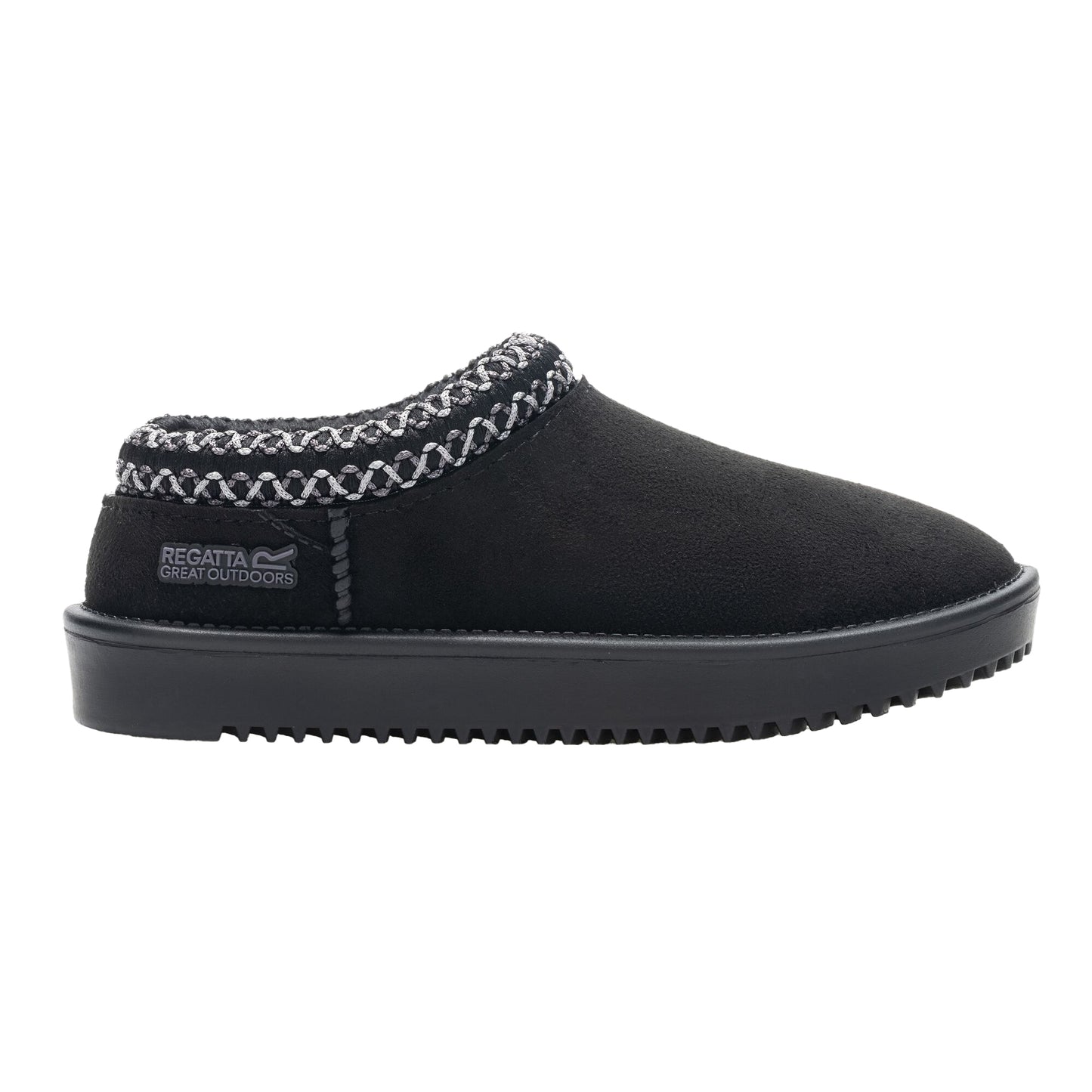 Black - Lifestyle - Regatta Childrens-Kids Risley Waterproof Mules