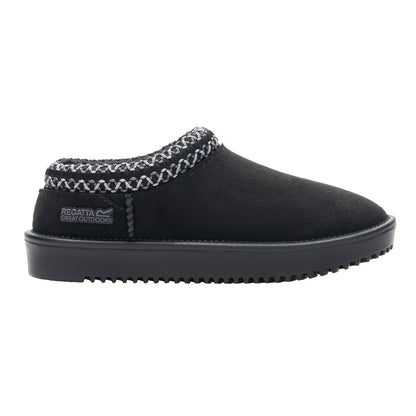 Black - Lifestyle - Regatta Childrens-Kids Risley Waterproof Mules