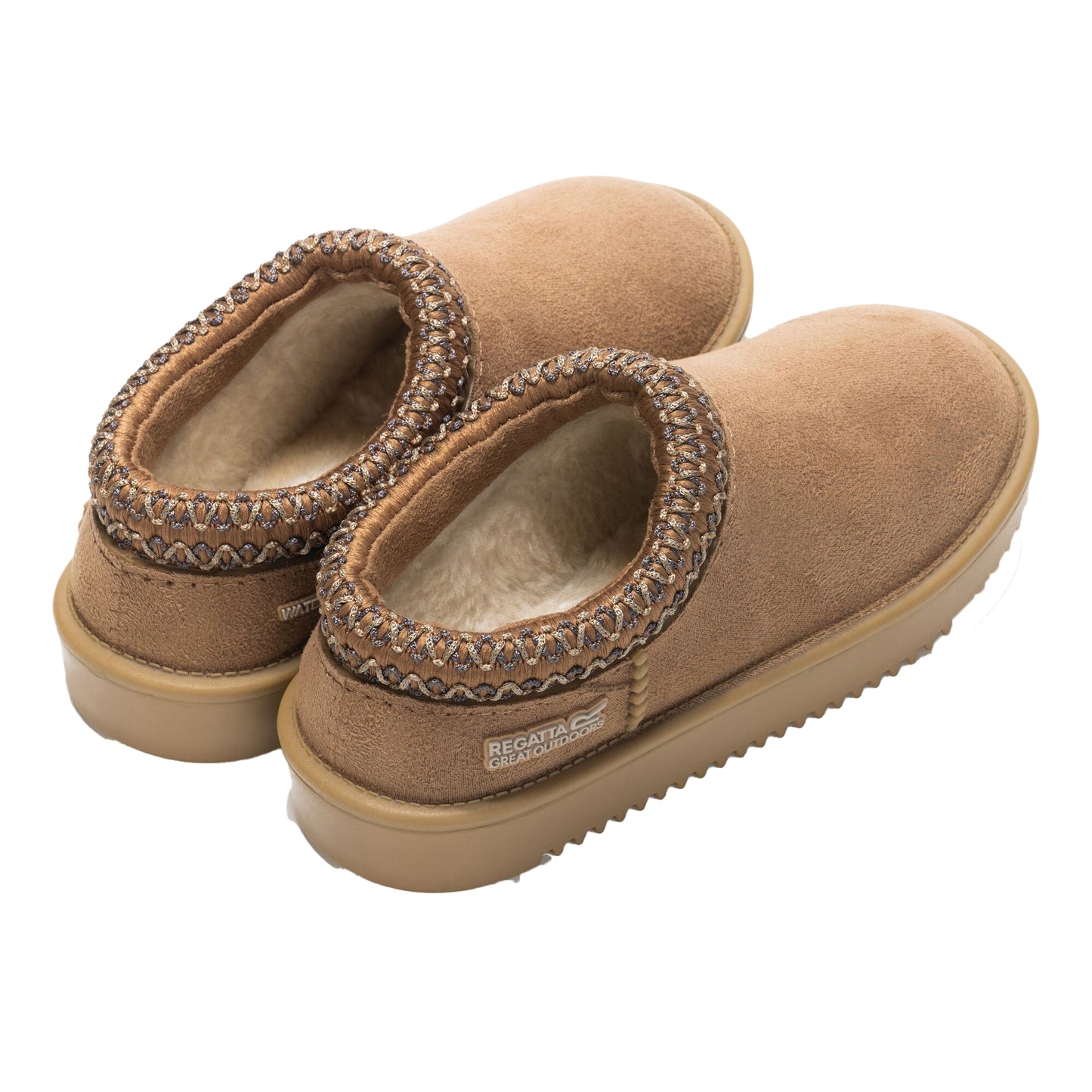 Burnt Tan - Back - Regatta Childrens-Kids Risley Waterproof Mules