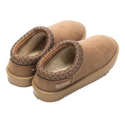 Burnt Tan - Back - Regatta Childrens-Kids Risley Waterproof Mules
