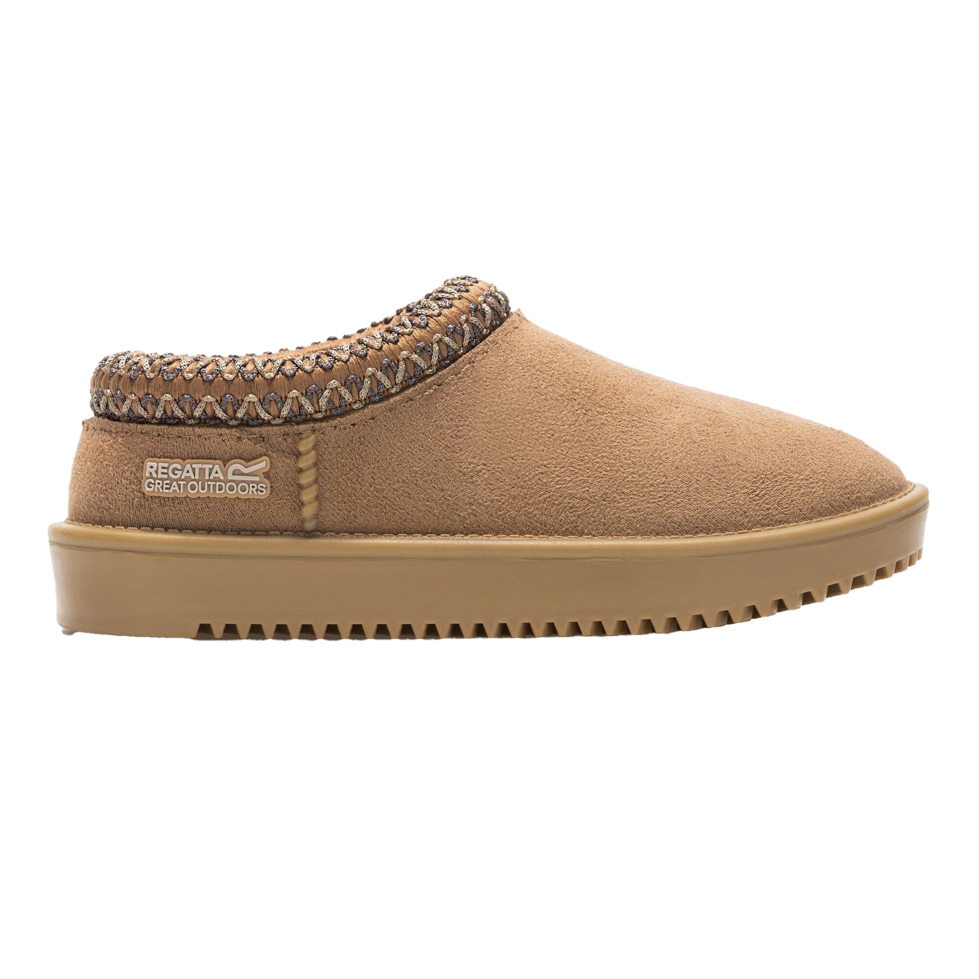 Burnt Tan - Lifestyle - Regatta Childrens-Kids Risley Waterproof Mules