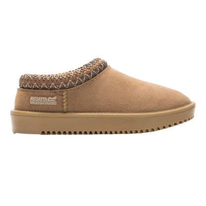 Burnt Tan - Lifestyle - Regatta Childrens-Kids Risley Waterproof Mules