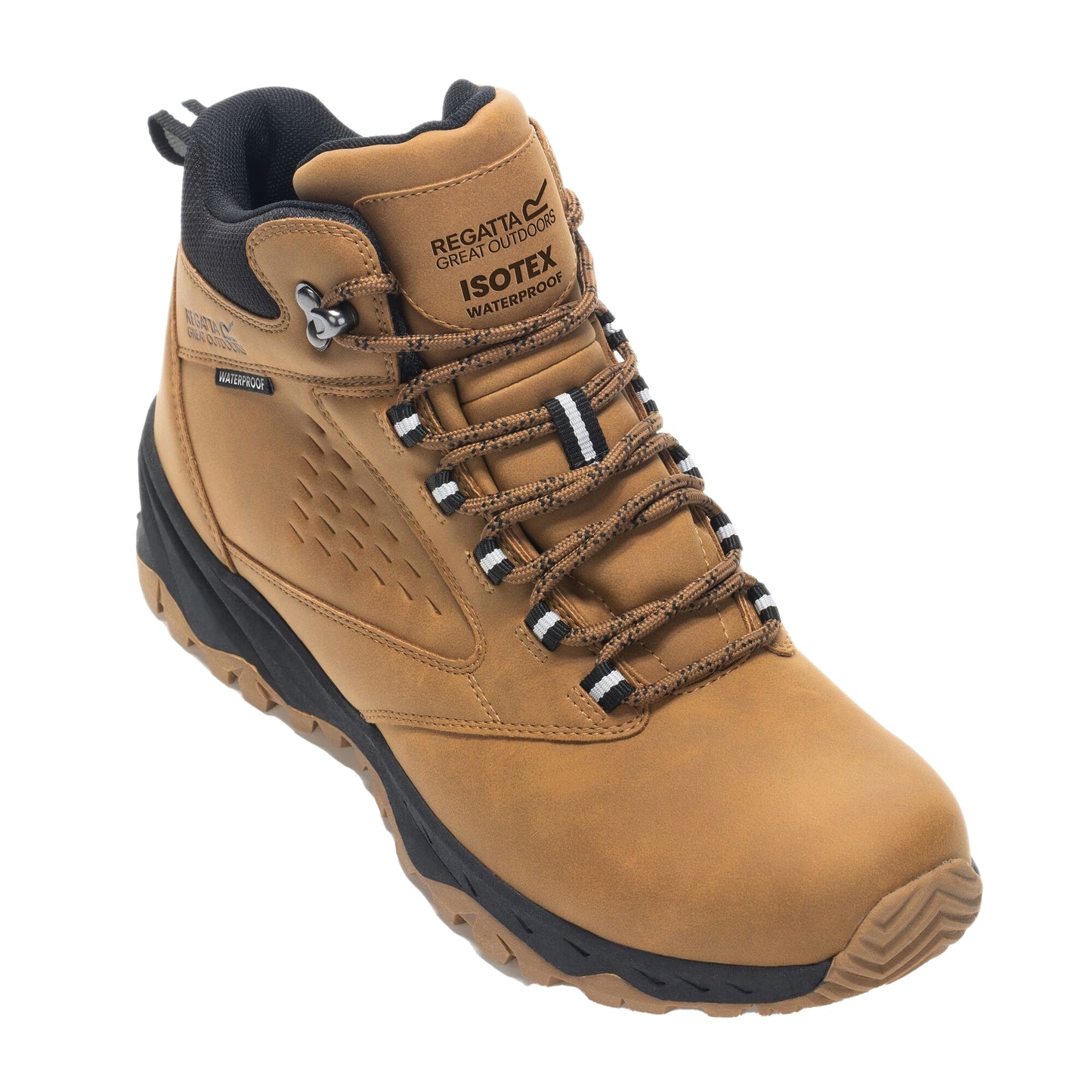 Tan - Front - Regatta Mens Amble Waterproof Walking Boots
