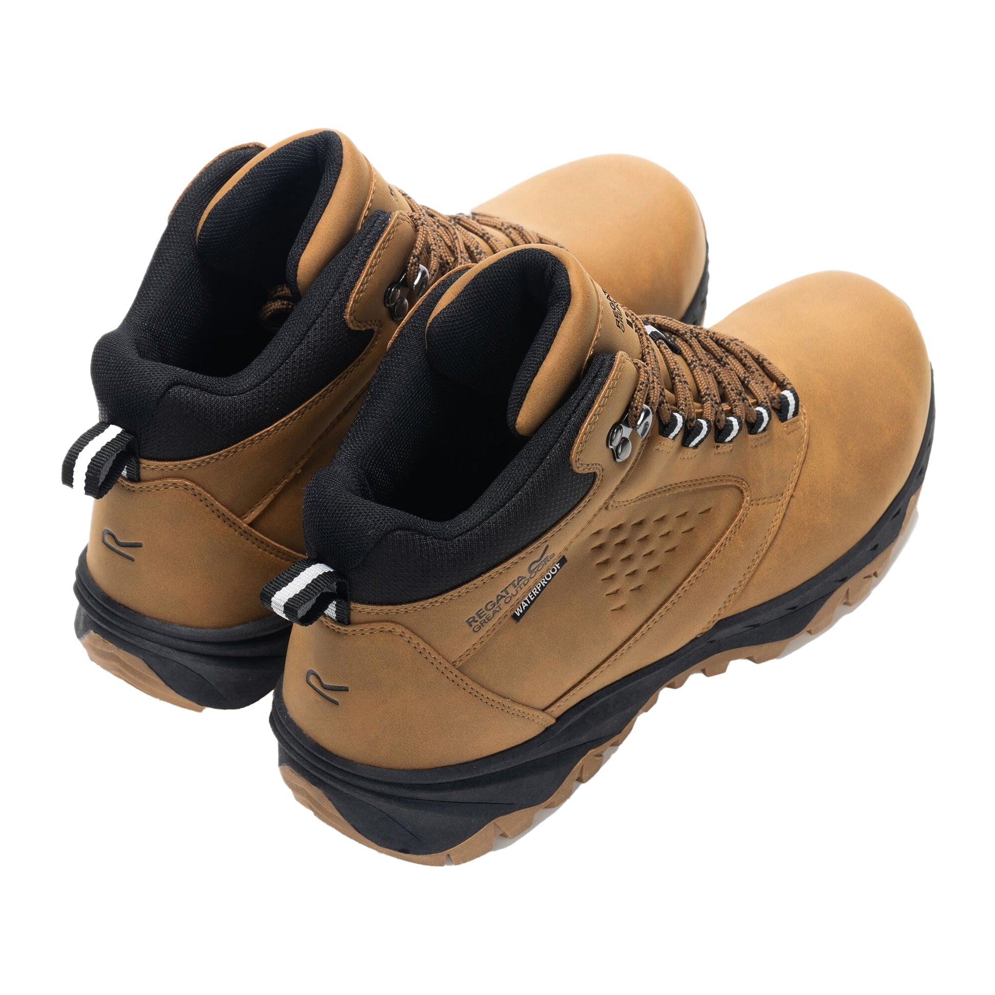 Tan - Back - Regatta Mens Amble Waterproof Walking Boots