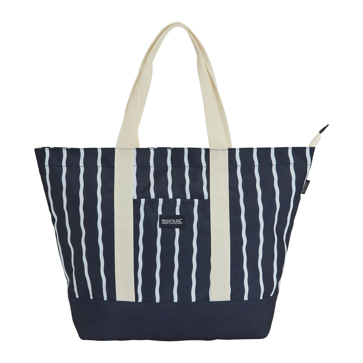Navy-White - Front - Regatta Boulder Beach Tote Bag