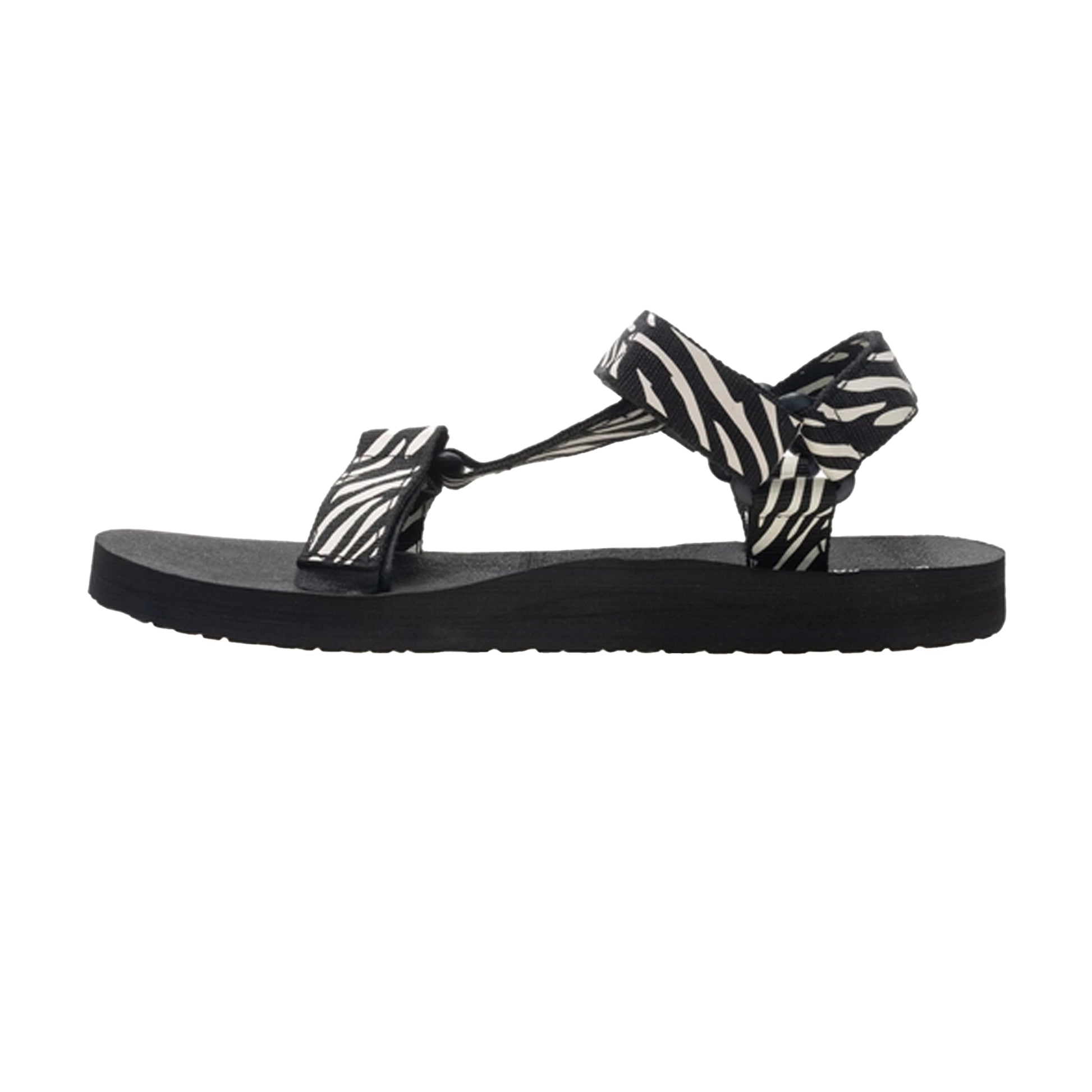 Black-White - Side - Regatta Womens-Ladies Zebra Print Sandals