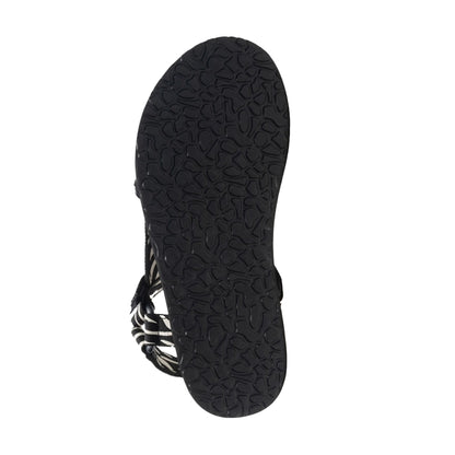 Black-White - Pack Shot - Regatta Womens-Ladies Zebra Print Sandals
