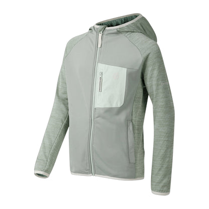 Glacier Green - Side - Dare 2B Childrens-Kids Expedition Stretch Midlayer