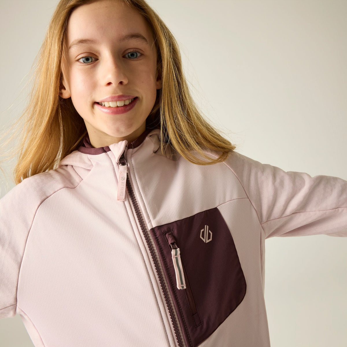Pink Haze - Pack Shot - Dare 2B Childrens-Kids Expedition Stretch Midlayer