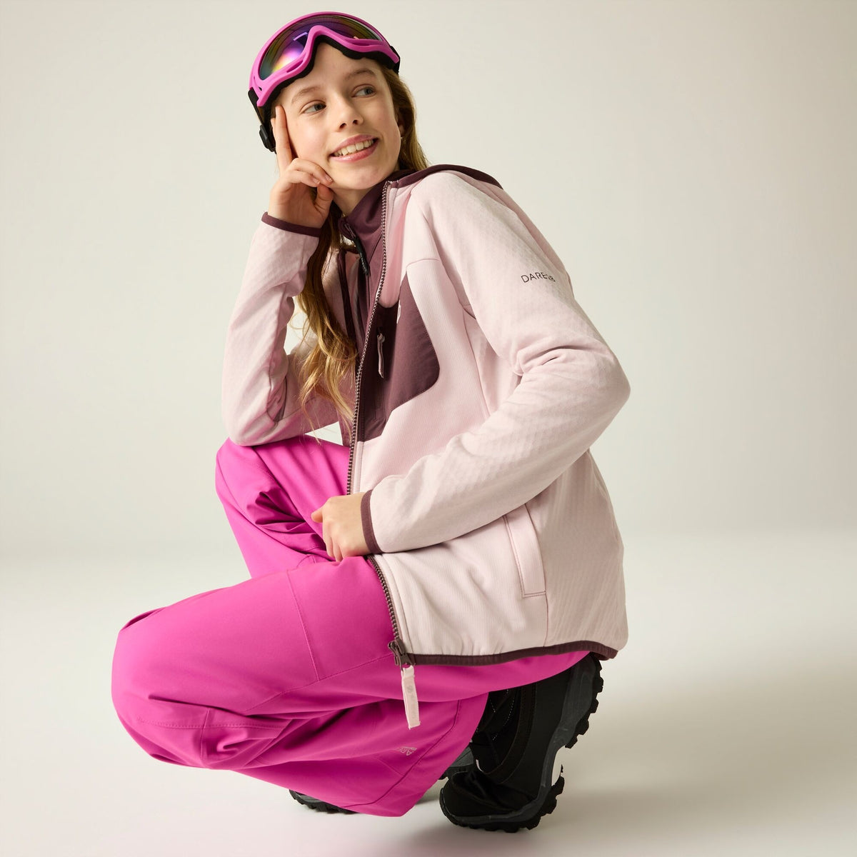 Pink Haze - Close up - Dare 2B Childrens-Kids Expedition Stretch Midlayer
