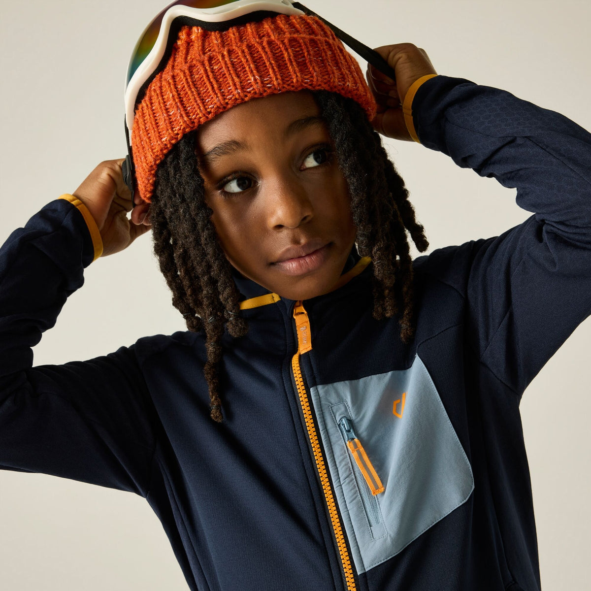 Navy - Pack Shot - Dare 2B Childrens-Kids Expedition Stretch Midlayer