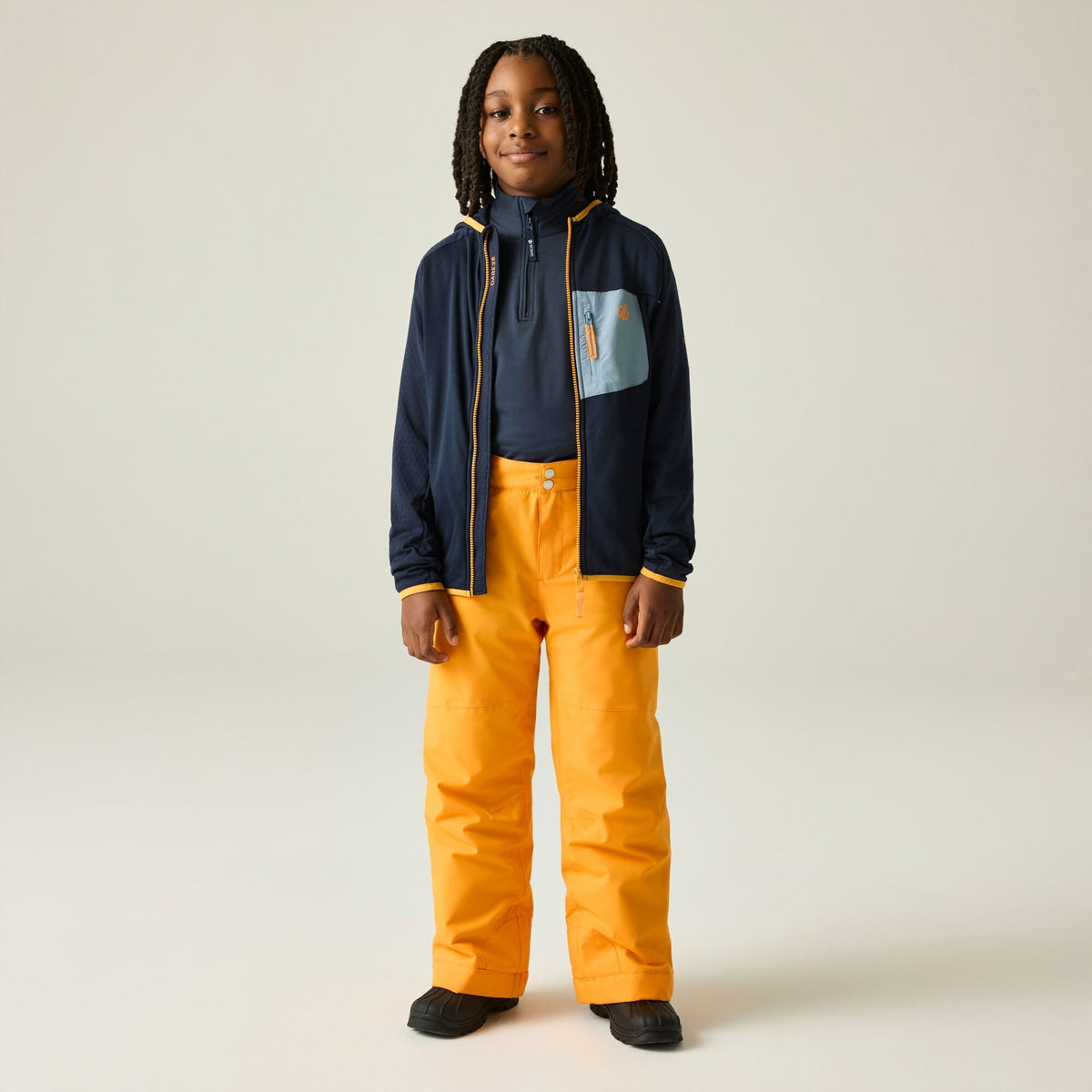 Nordic Blue - Close up - Dare 2B Childrens-Kids Expedition Stretch Midlayer