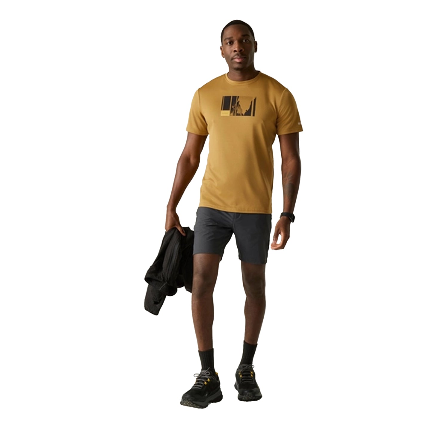 Wood Brown - Lifestyle - Regatta Mens Fingal Mountain Climbing T-Shirt