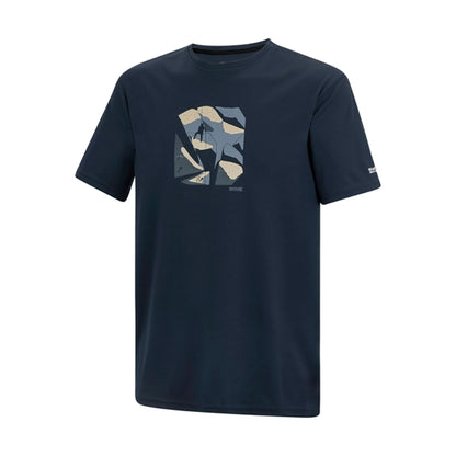 Navy - Side - Regatta Mens Fingal Rock Climber T-Shirt