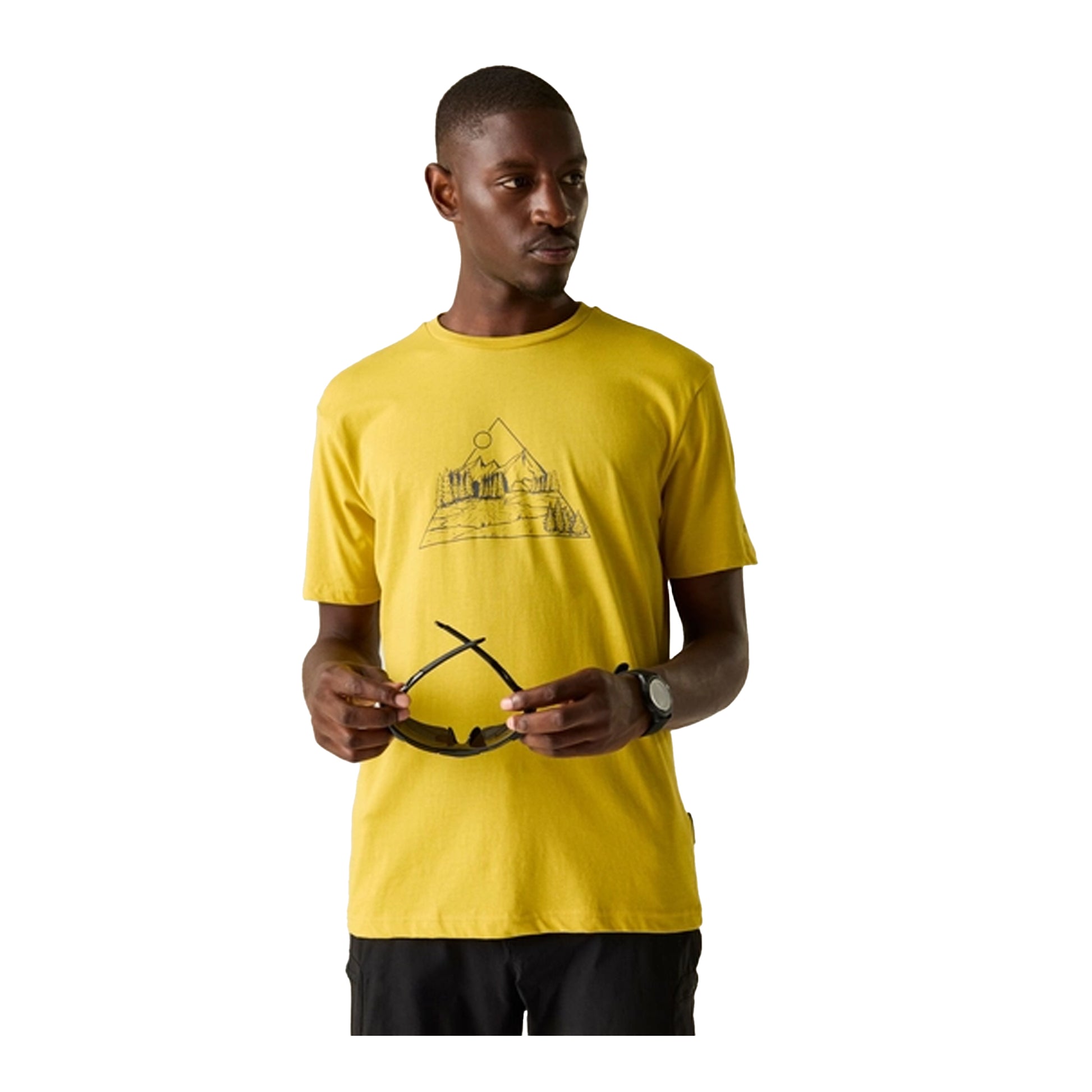 Oil Yellow - Lifestyle - Dare 2B Mens Movement III Mountain T-Shirt