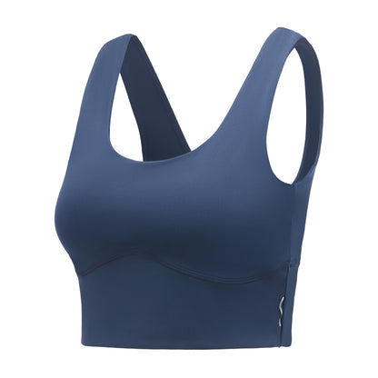 Navy - Side - Dare 2B Womens-Ladies Refresh Sports Bra