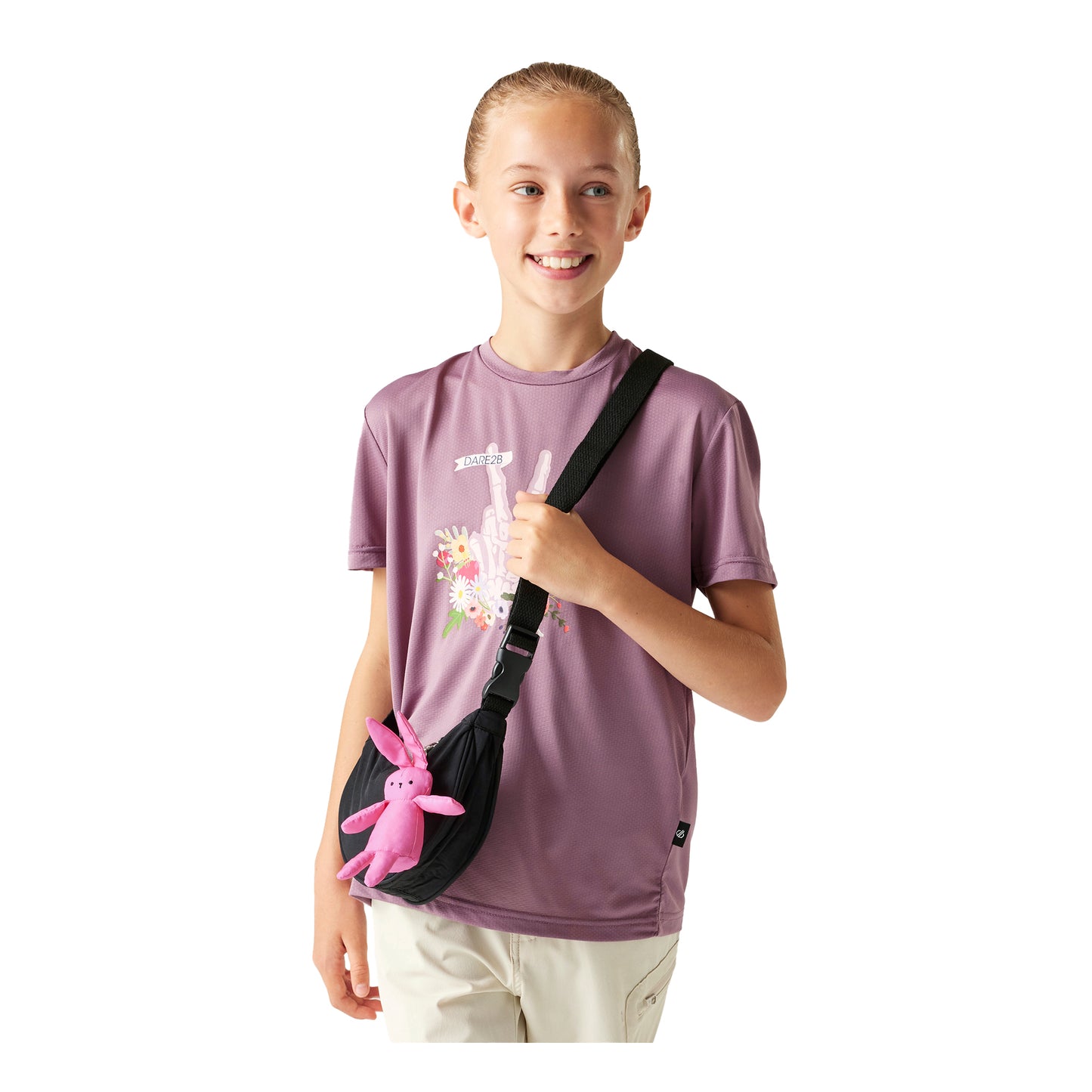 Dusky Orchid - Back - Dare 2B Childrens-Kids Amusing Skeleton Hand T-Shirt