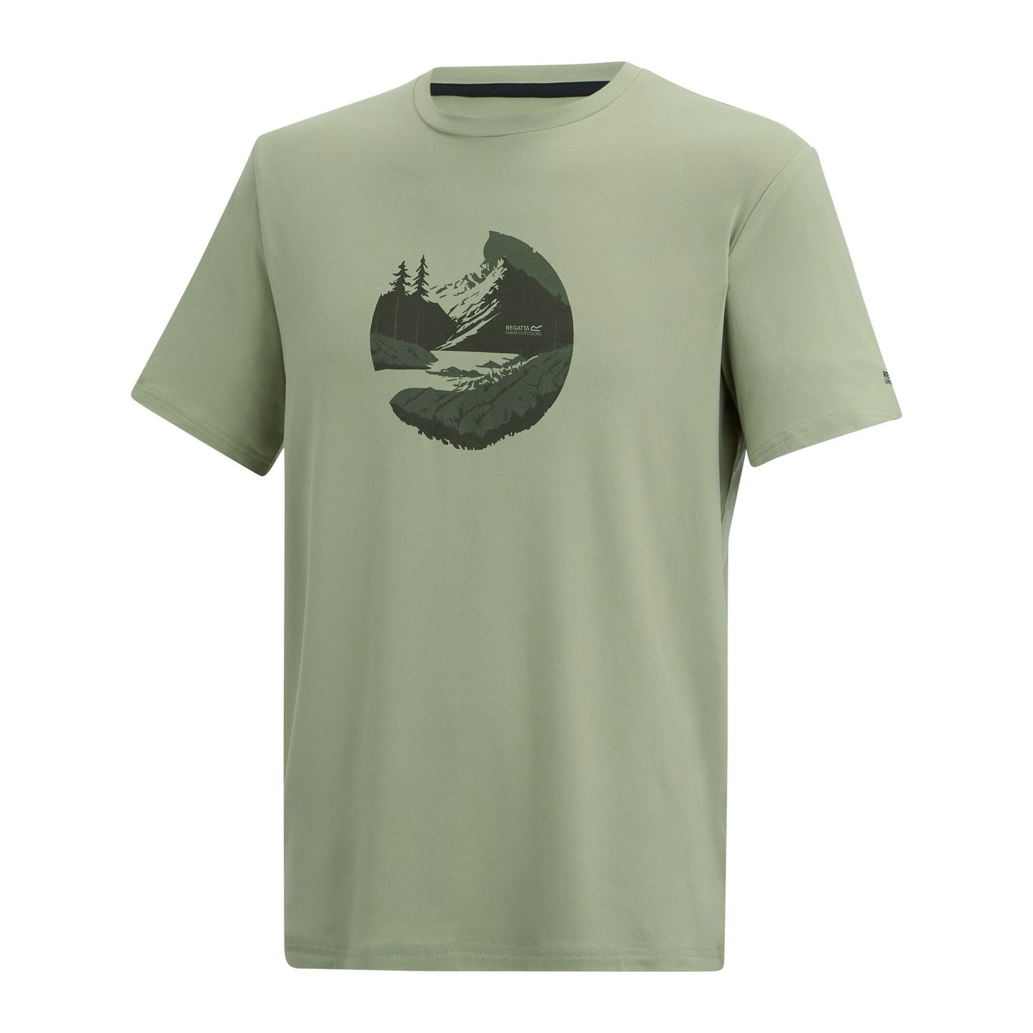 Light Sage - Side - Regatta Mens Fingal Sunset Stretch T-Shirt