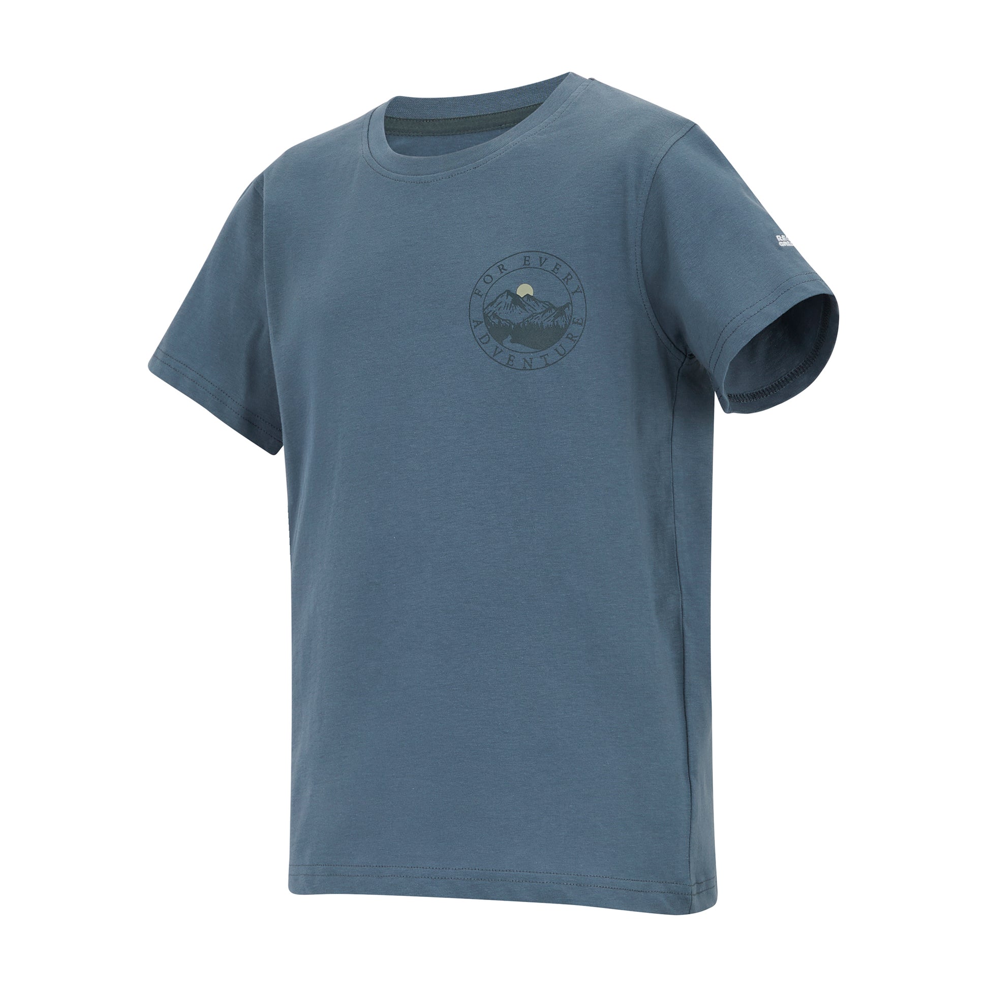 China Blue - Side - Regatta Childrens-Kids Bosley For Every Adventure Moon Mountain T-Shirt