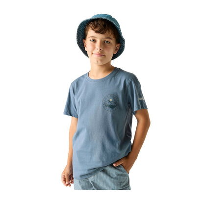 China Blue - Lifestyle - Regatta Childrens-Kids Bosley For Every Adventure Moon Mountain T-Shirt