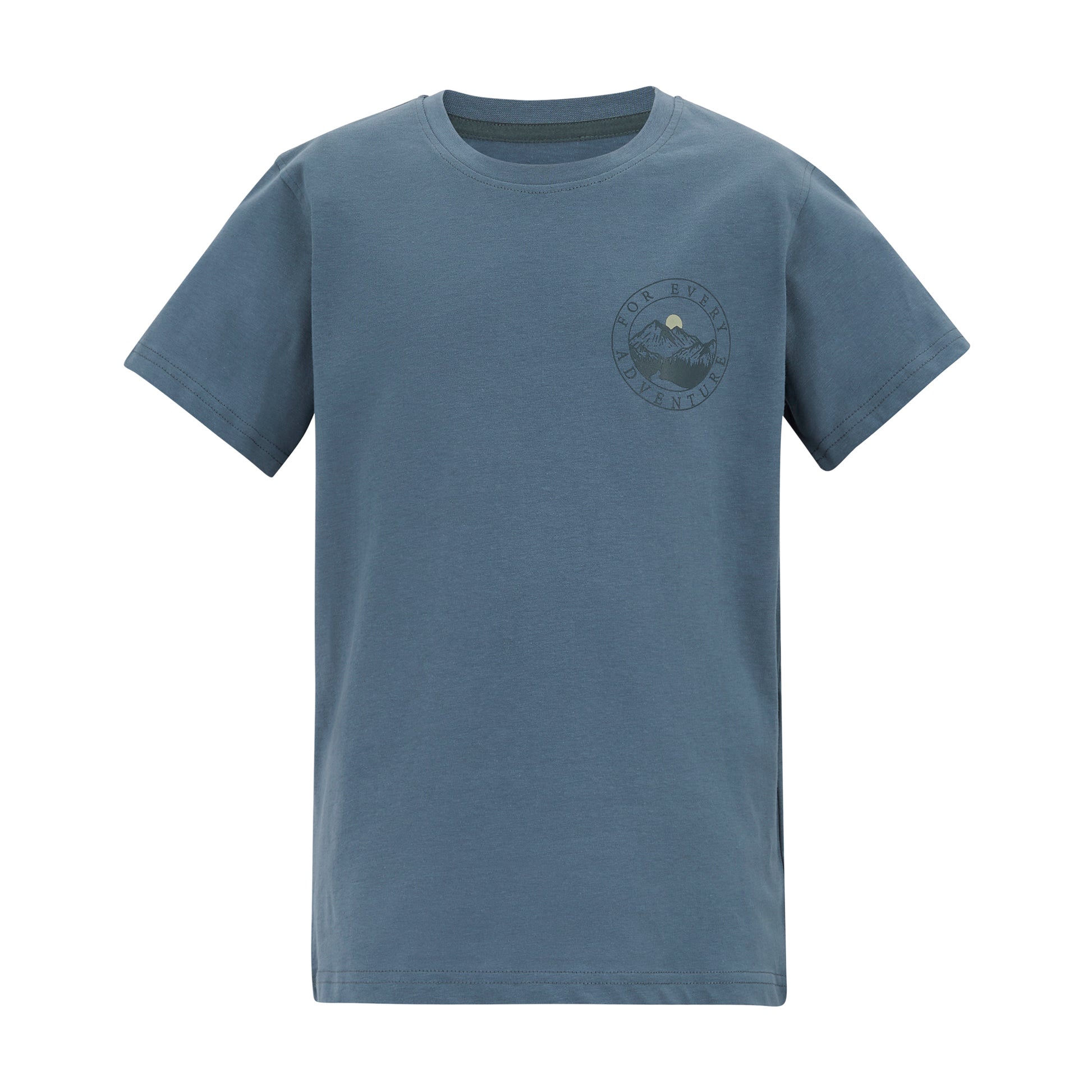 China Blue - Front - Regatta Childrens-Kids Bosley For Every Adventure Moon Mountain T-Shirt
