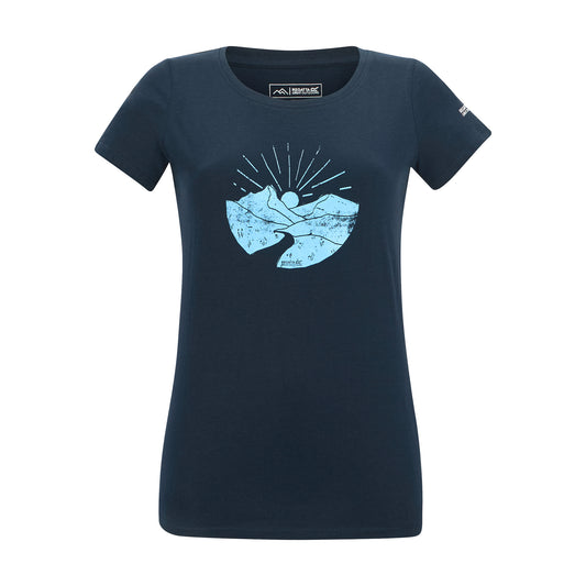 Navy - Front - Regatta Womens-Ladies Breezed Mountain Scene T-Shirt