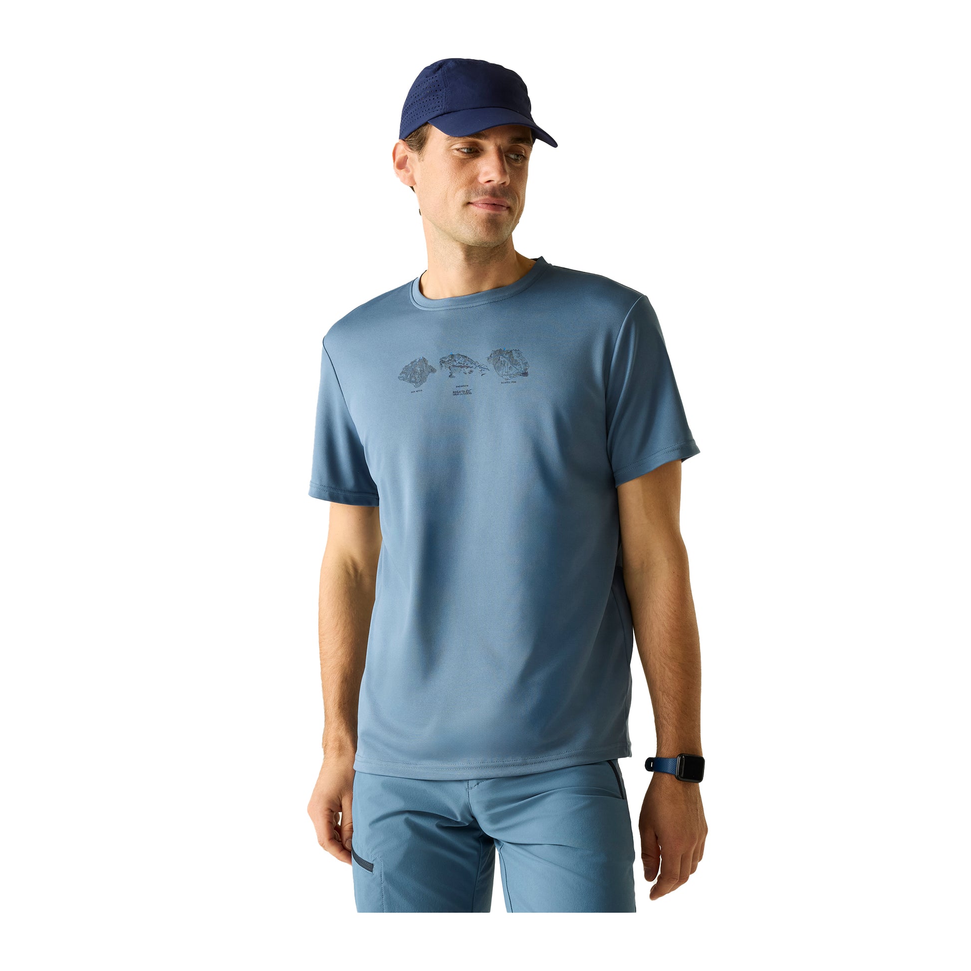 China Blue - Lifestyle - Regatta Mens Fingal Illustration T-Shirt
