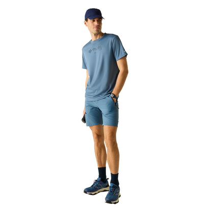 China Blue - Pack Shot - Regatta Mens Fingal Illustration T-Shirt