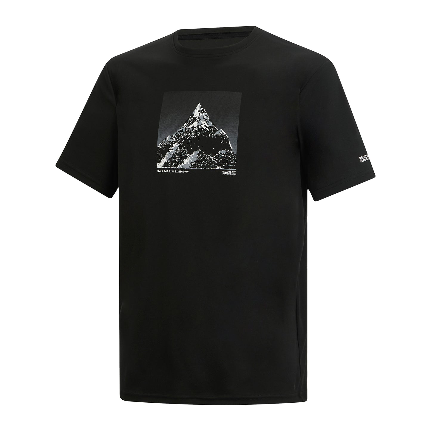 Black - Side - Regatta Mens Fingal Mountain T-Shirt