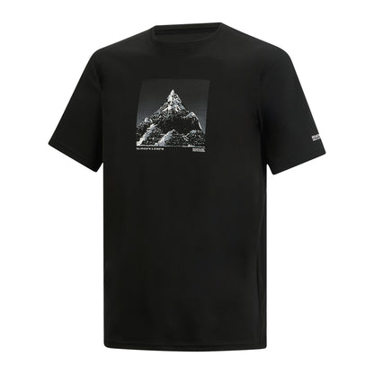 Black - Side - Regatta Mens Fingal Mountain T-Shirt