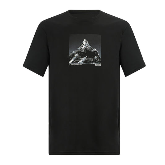 Black - Front - Regatta Mens Fingal Mountain T-Shirt