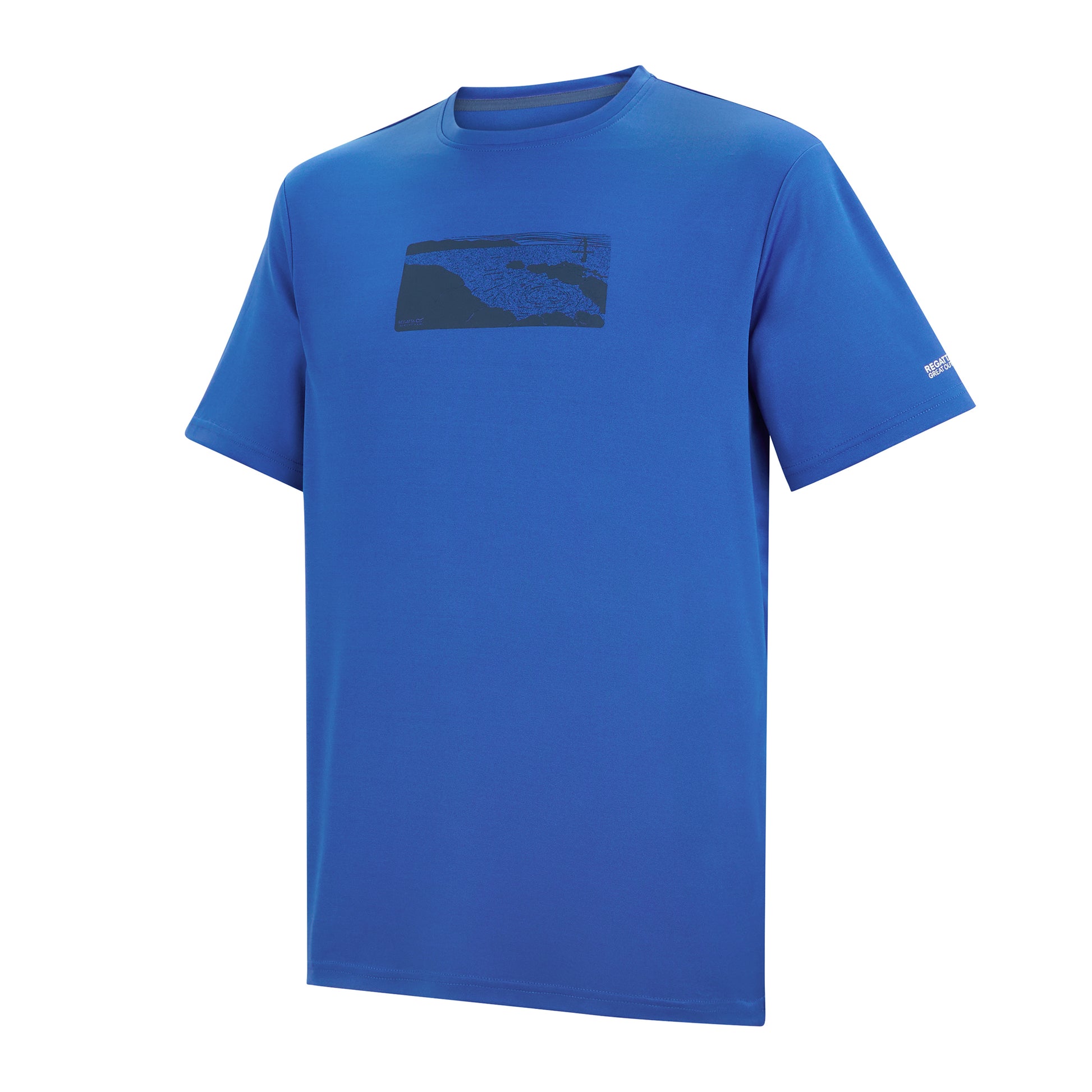 Olympian Blue - Side - Regatta Mens Fingal River T-Shirt